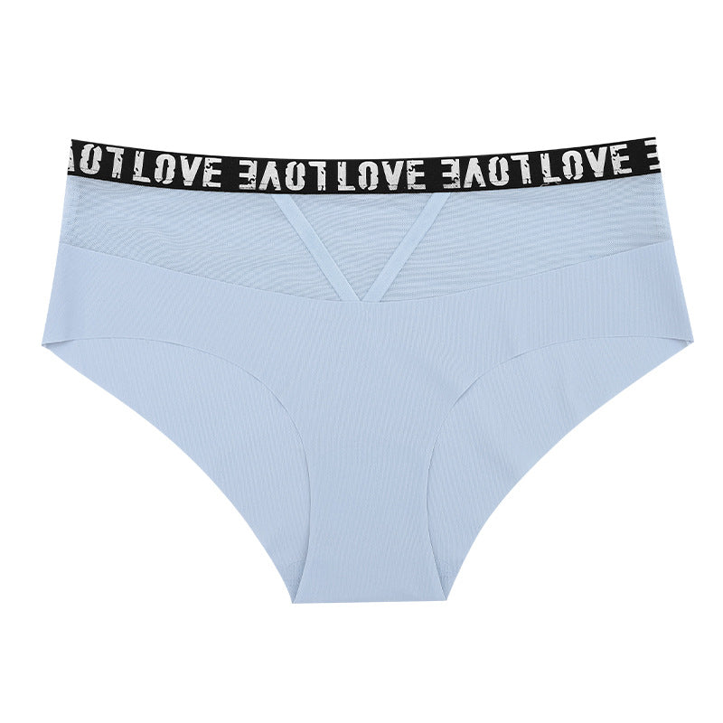 Alphabet Waist Sexy Mesh Pure Desire Seamless Panties Triangles