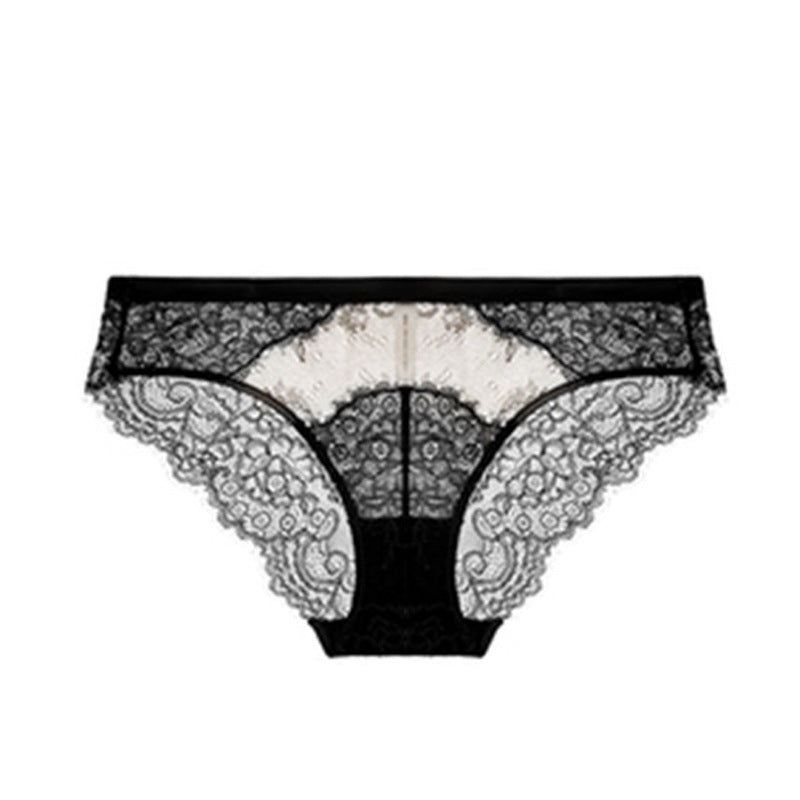 French Thin Lace Hollowed Out Midriff Panties