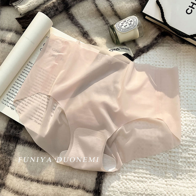 Nude Mask Ice Silk Sheer Thin Seamless One Piece Panties