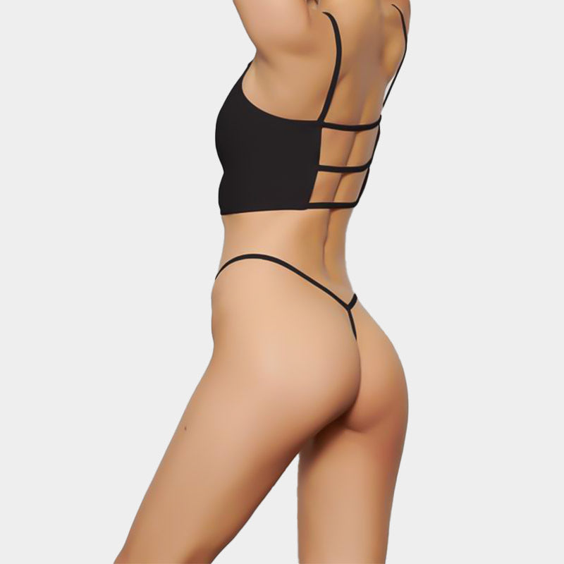 Cotton Thong Seductive Invisible Panties Mini Spaghetti Strap T-Shaped Triangles