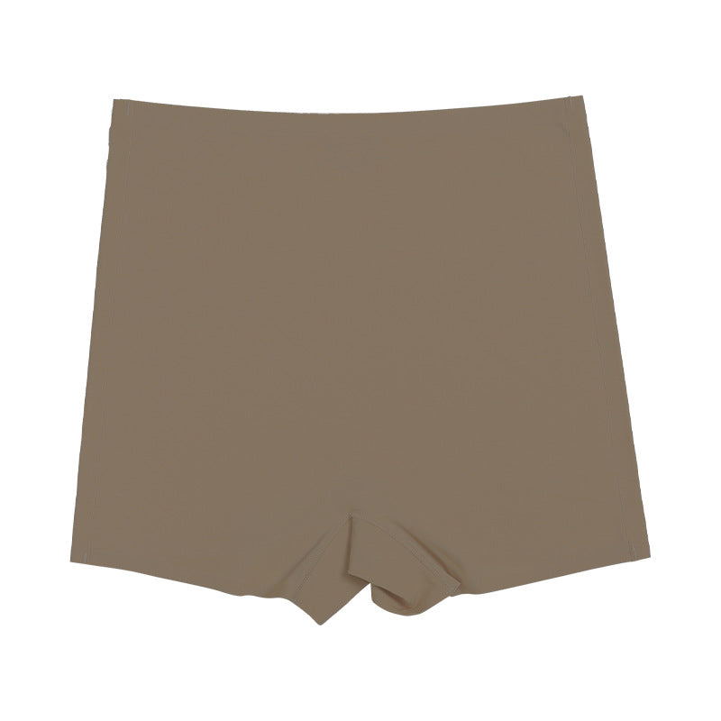 High Waist Solid Color Ice Silk Safety Shorts Panties