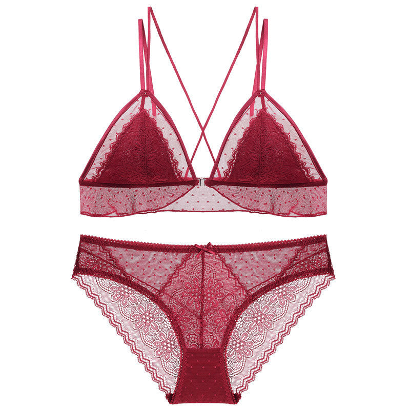 Comfortable and Minimizing French Ultra-thin Bra Set