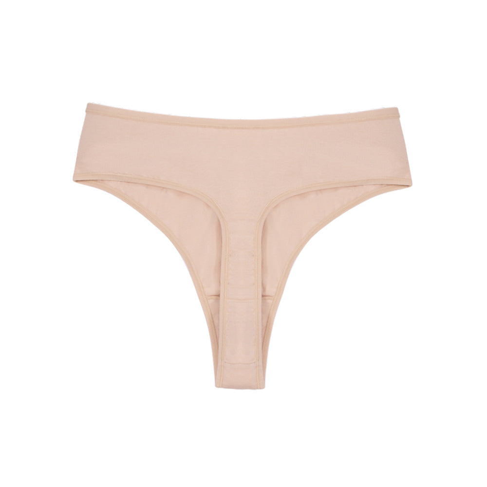 Invisible High Waist Breathable Crotchless Cotton High Split Panties