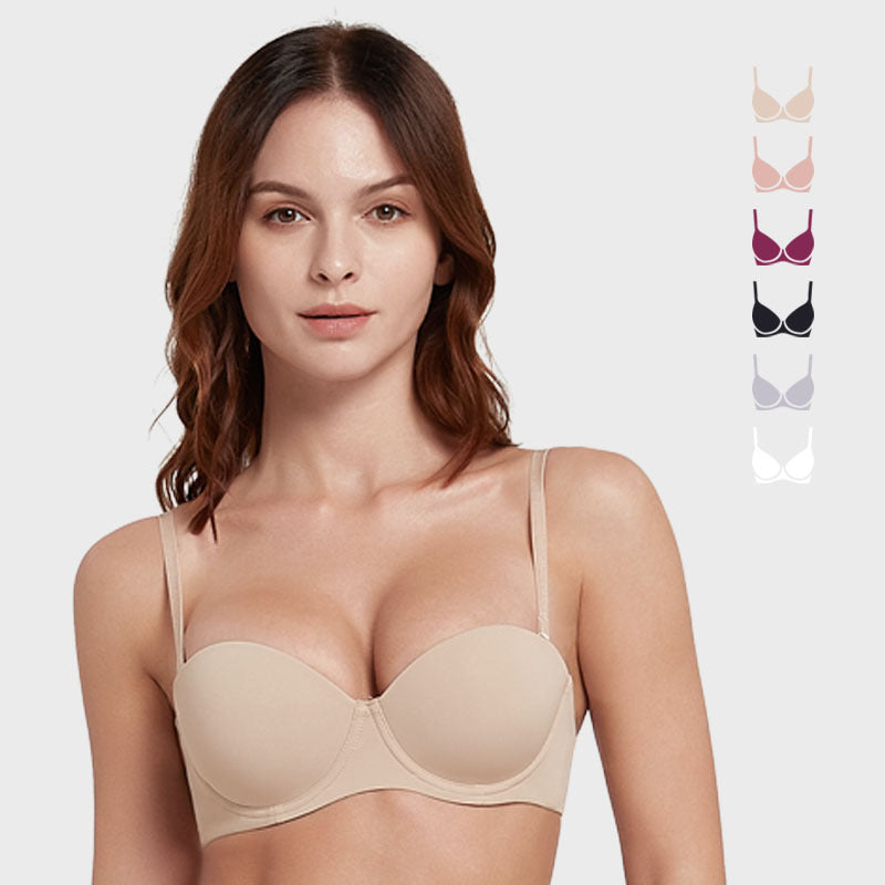 Half Cup Non-marking Gathered Ultra-thin Style Bra