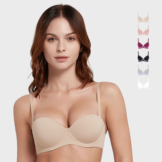 Half Cup Non-marking Gathered Ultra-thin Style Bra