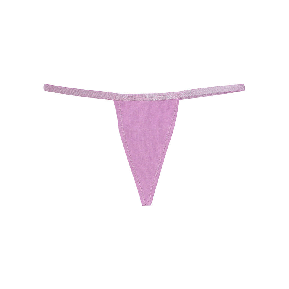 Cotton Thong Seductive Invisible Panties Mini Spaghetti Strap T-Shaped Triangles