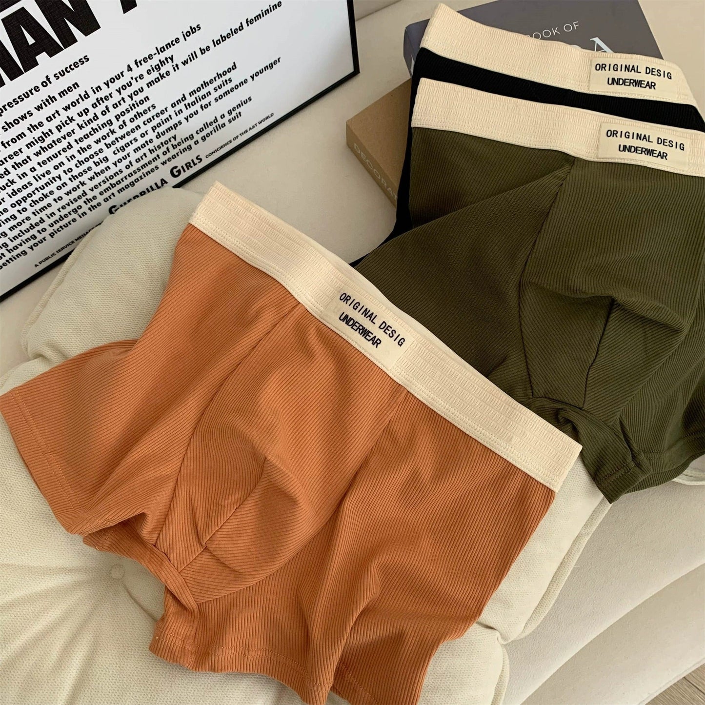 Men’s Ribbed Cotton Stylish Comfort for Everyday Wear Boxer Panties