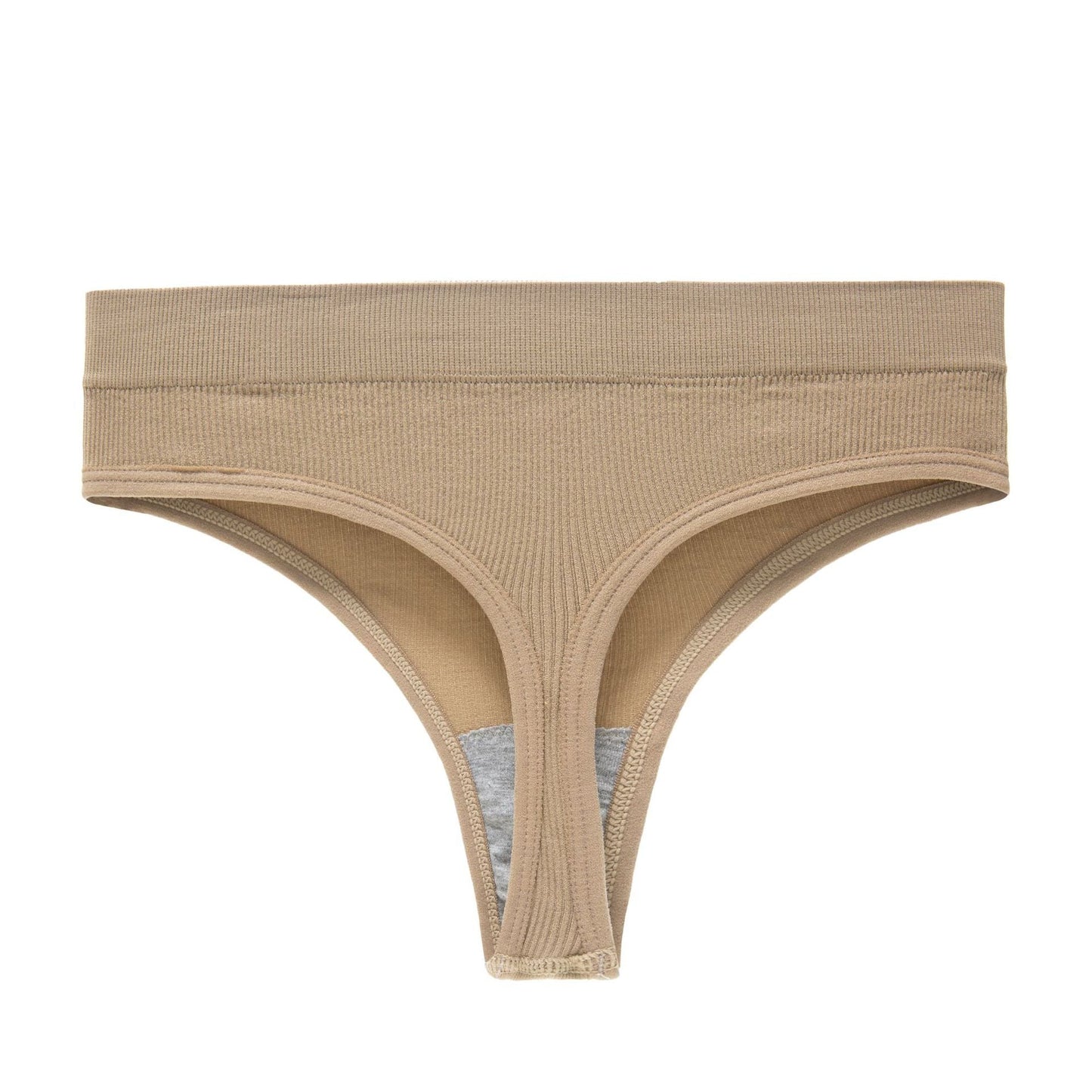 Yoga Seamless Threaded Mid-Low Waist Sexy Cotton Gear Sports Triangle Inner T Panties