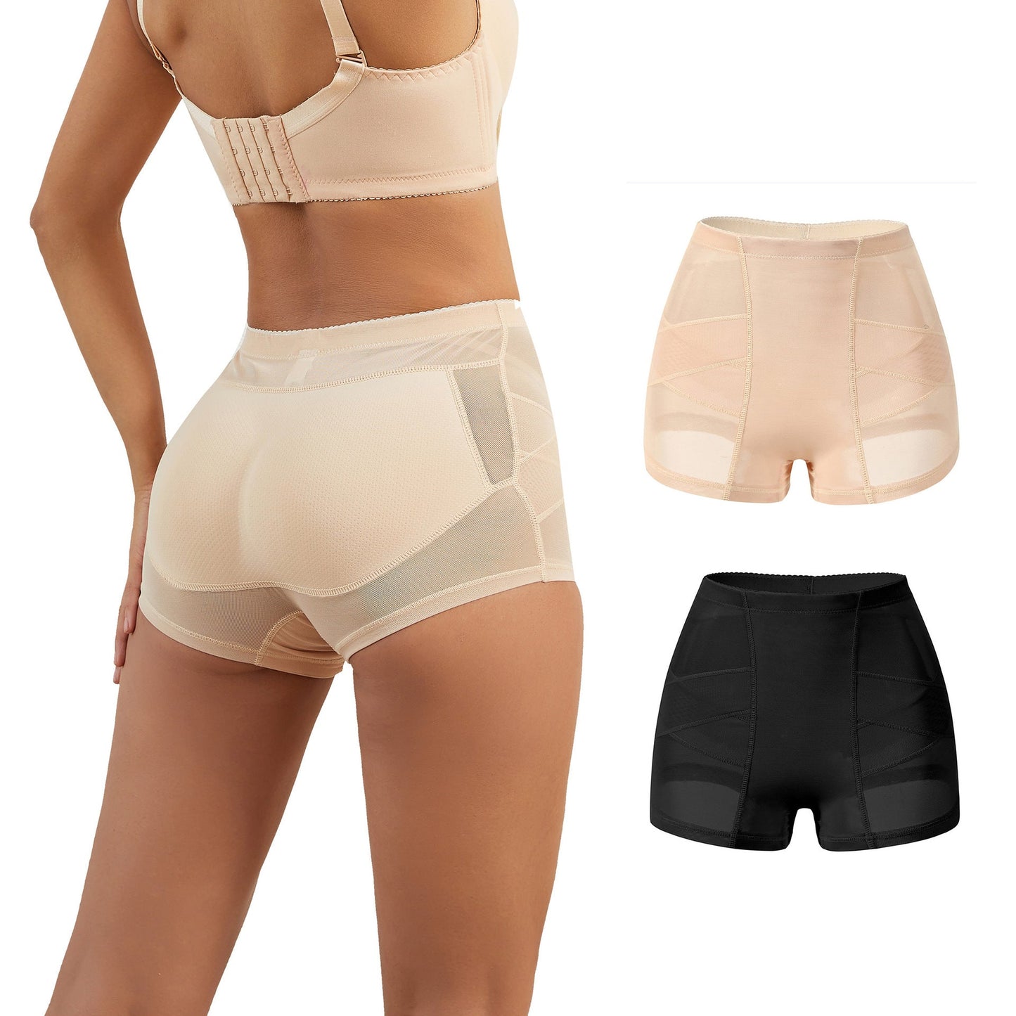Body Shaping Tummy Lifting Shapewear Sponge Padded Buttock Enhancement Bottom Panties