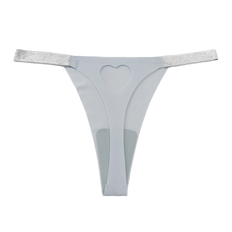 Sexy Low Waisted Heart Shaped Hollow Out Thong Panties Without Trace