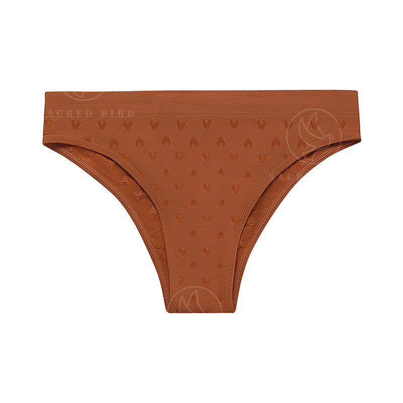 Printed Design Seamless Skin Friendly Triangles Low Rise Panties