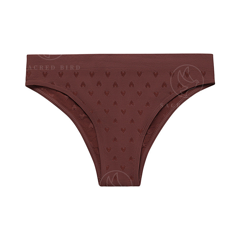 Printed Design Seamless Skin Friendly Triangles Low Rise Panties