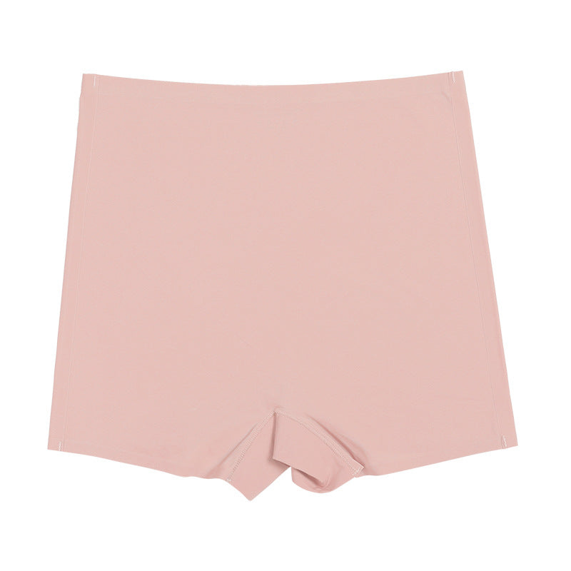 High Waist Solid Color Ice Silk Safety Shorts Panties