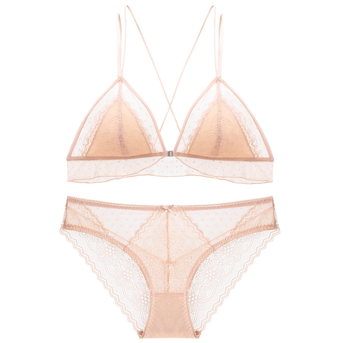 Comfortable and Minimizing French Ultra-thin Bra Set