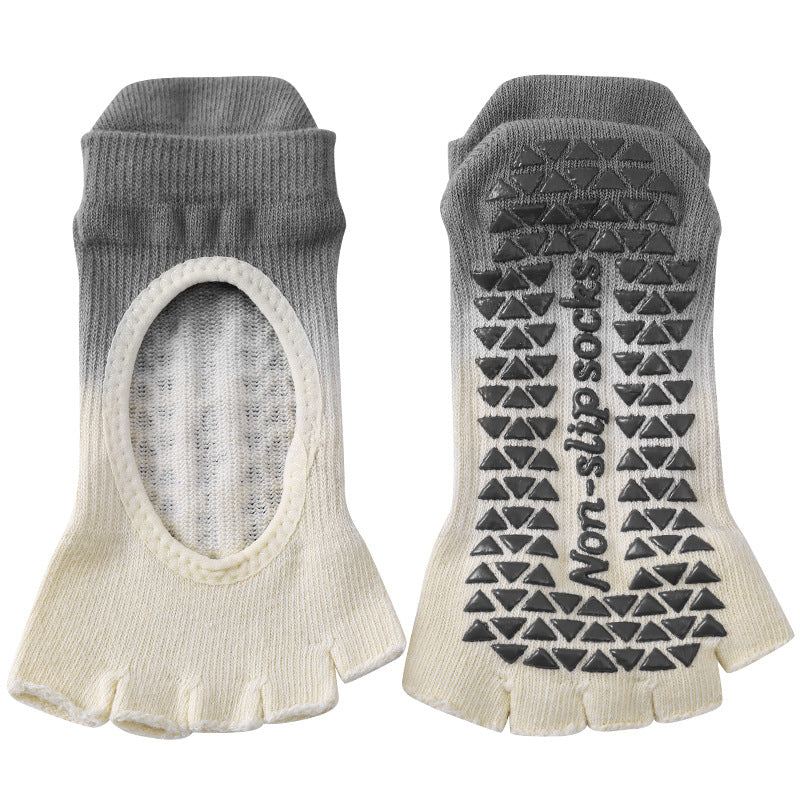 Sporty Tie-Dye Five-Toe Half-Toe Backless Socks