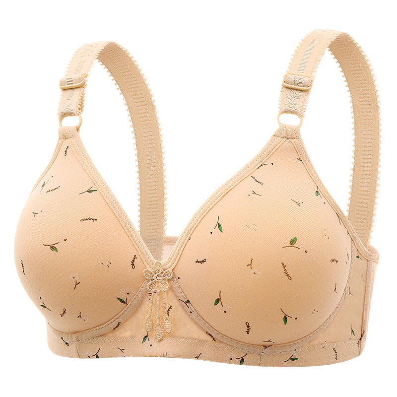 Thin Section Comfortable Gathering Breathable Middle-aged Bra
