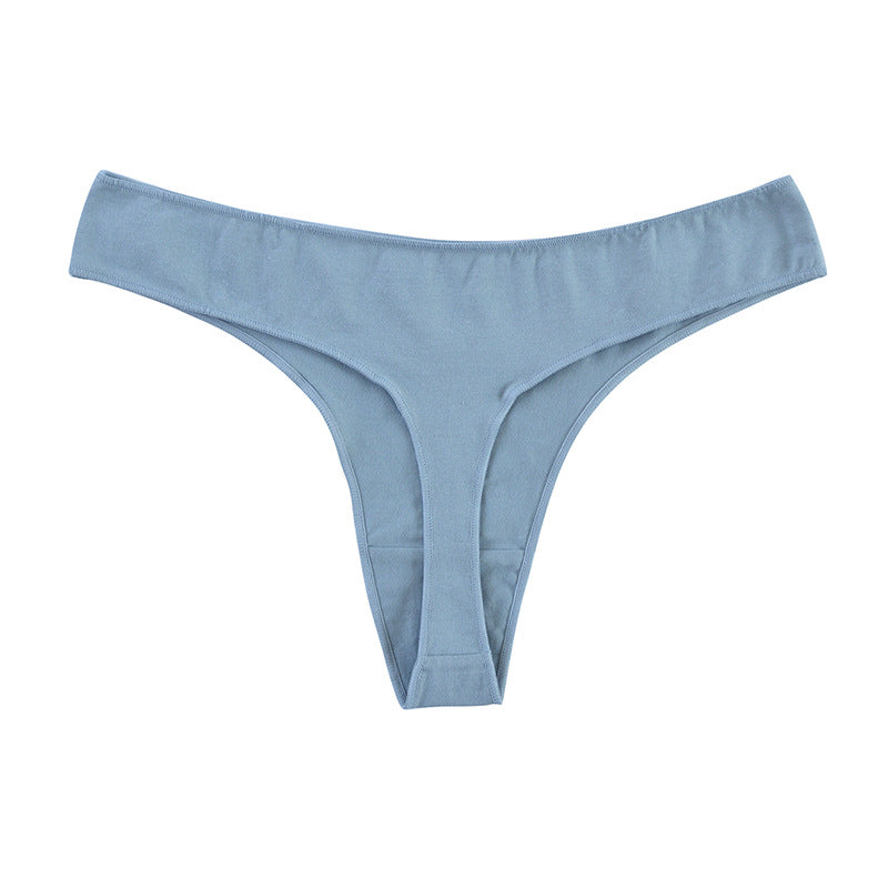 Ultra-thin T/Thong  | Low Waist Solid Knitted Cotton Panties