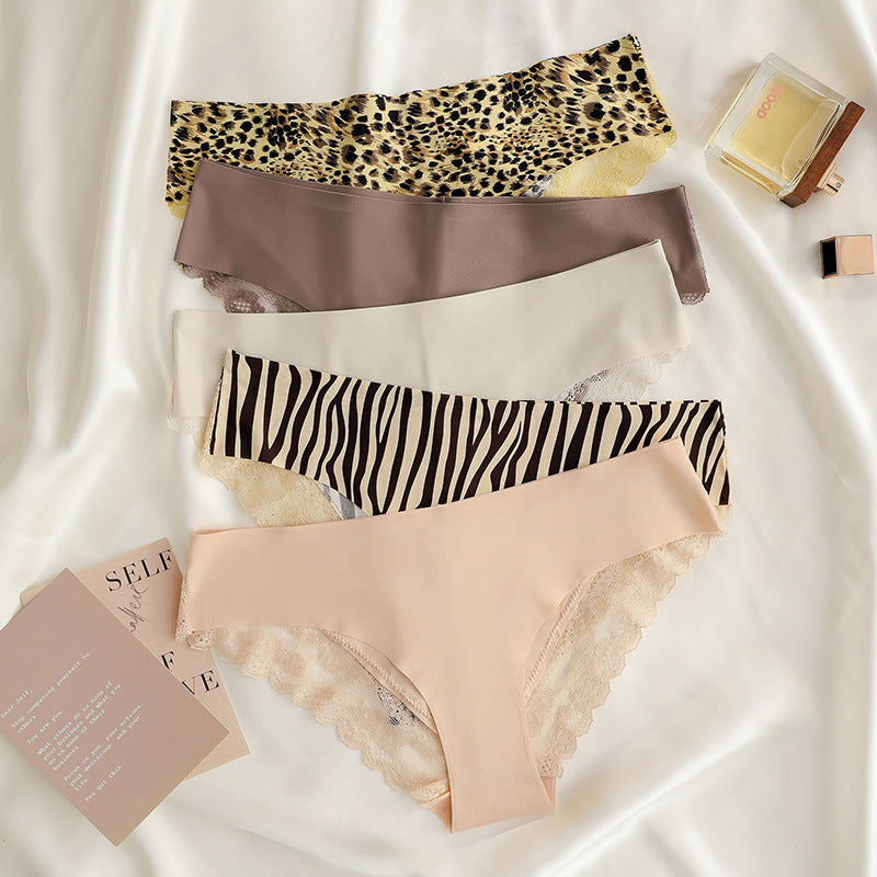 Sexy Lace Edge Low Rise Triangle Panties