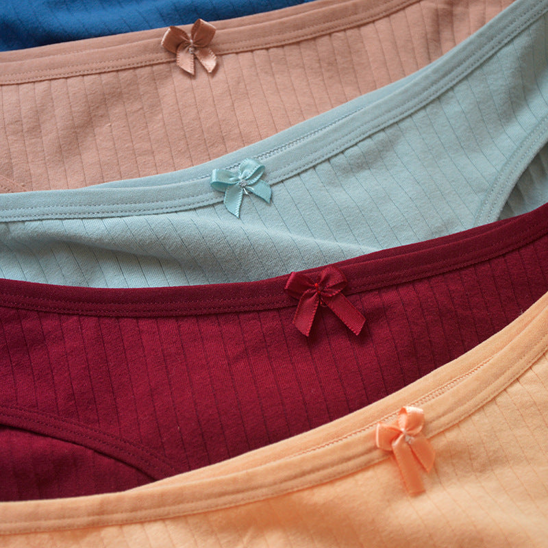 Knitted Breathable  Comfortable Cotton Low-rise Panties