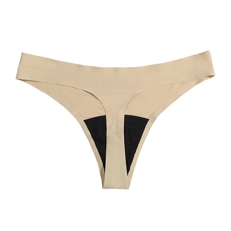 Non-marking Sexy Low Waist Four Layers Anti-Leakage Thong Physiological Panties