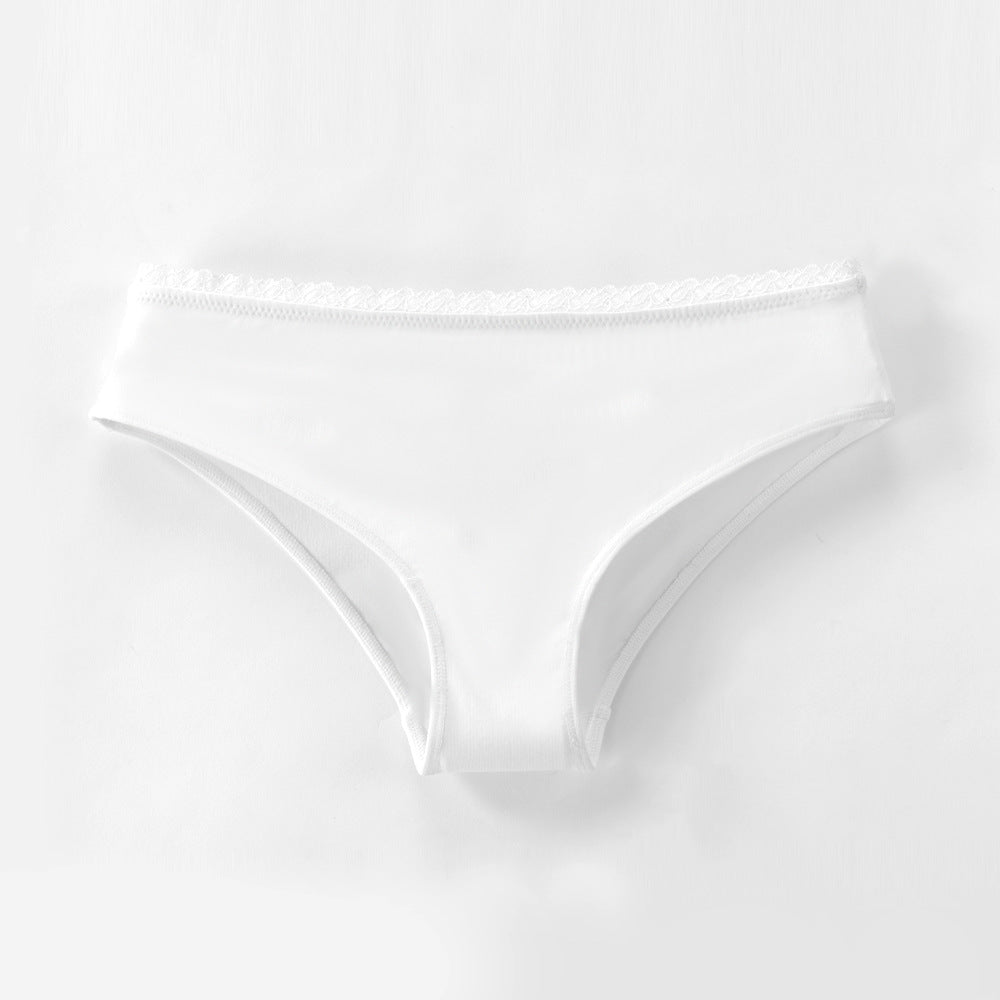 Low Waist Solid Color Cotton Shaping Butt Lift Breathable Invisible Anti-Exposure Triangle Panties