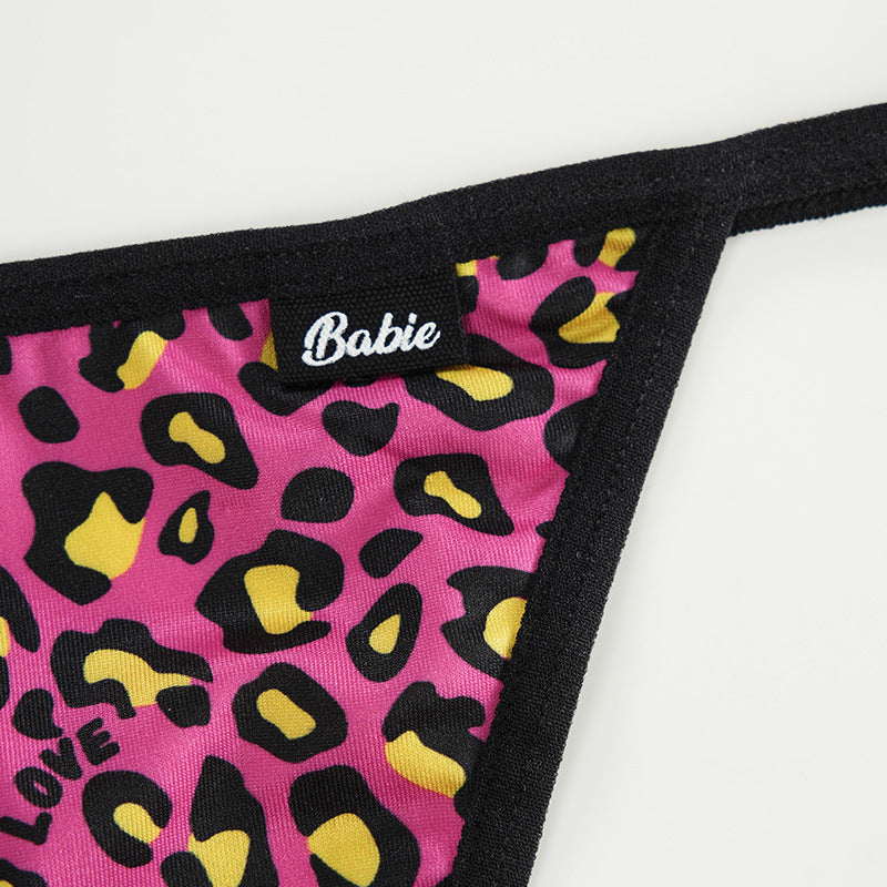 Sexy Leopard Print Low Rise T Panties