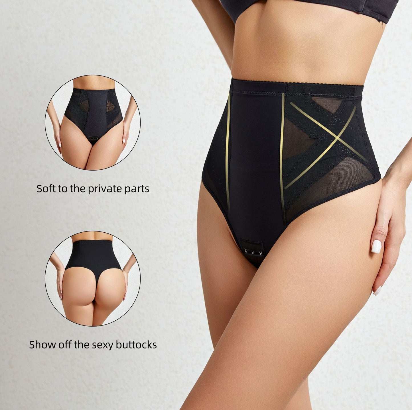 High Waist Butt Lifter Sexy Thong Shaper Tummy Control Panties Shapewear