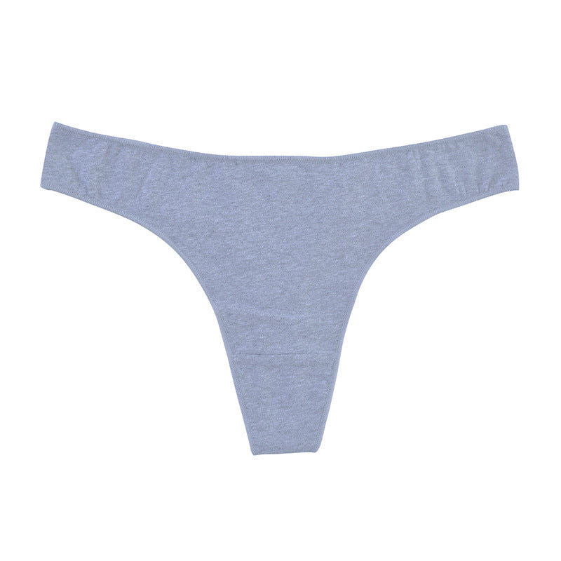 Ultra-thin T/Thong  | Low Waist Solid Knitted Cotton Panties