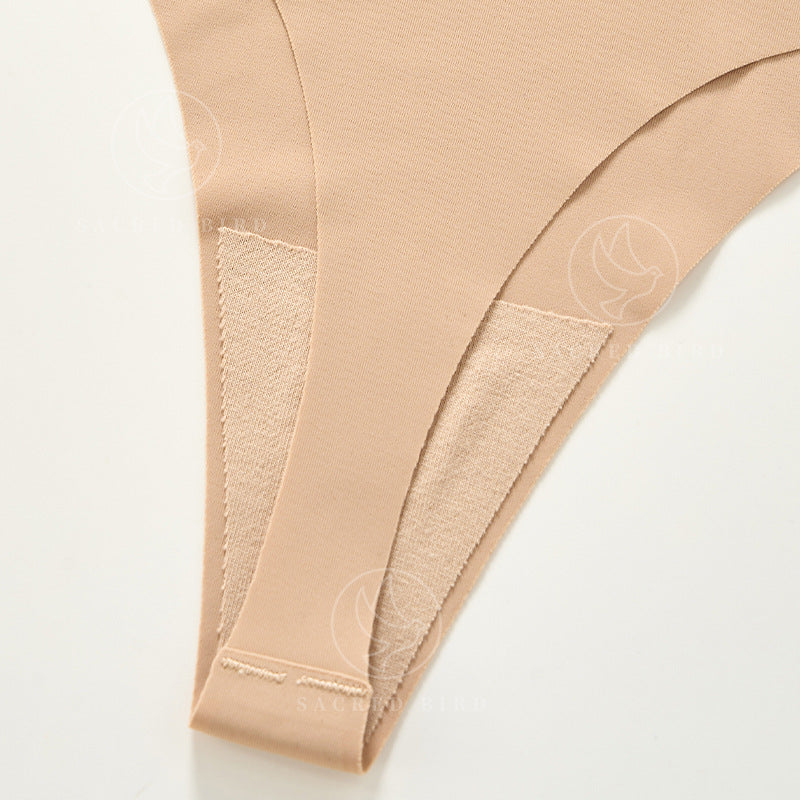 Seamless Wave Edge Invisible Yoga Panties Thong