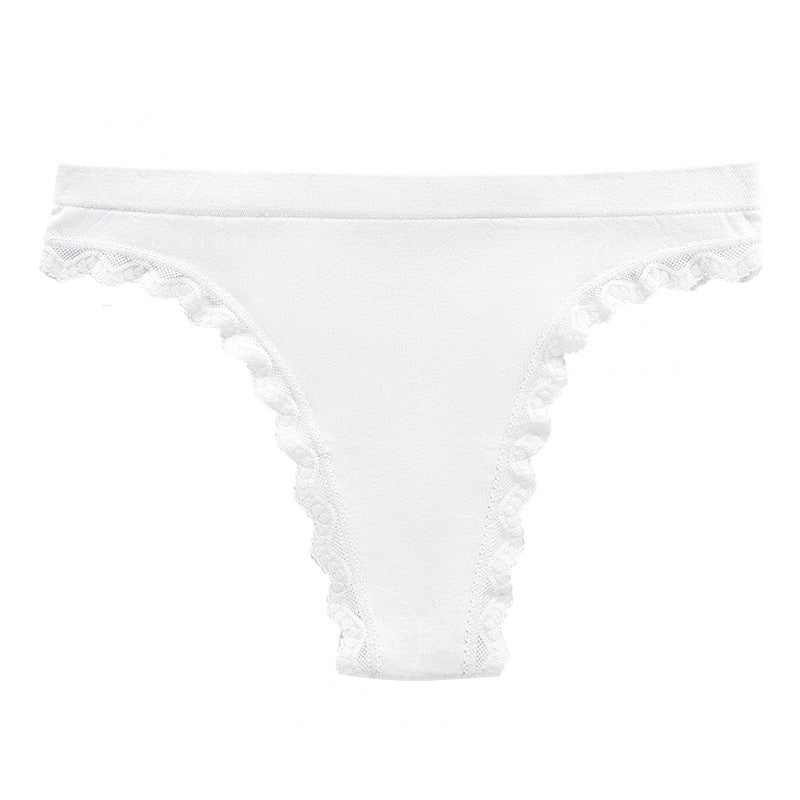 Sexy Lace Splicing Yoga Invisible Panties Thongs