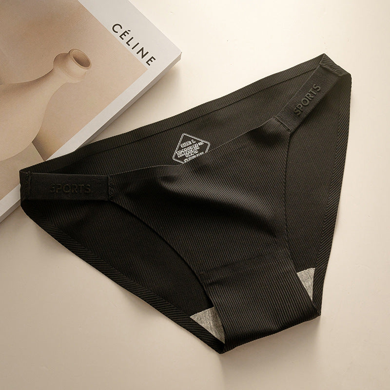 One Piece Nude Senseless Ice Silk Panties High Split Thin Triangle Panties