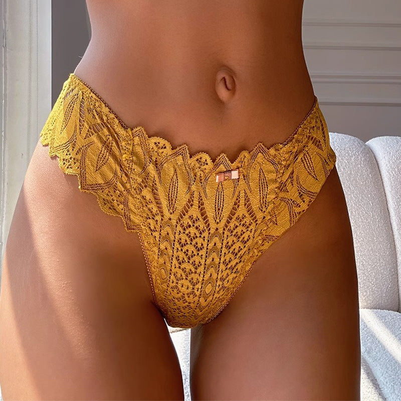 Sexy Lace Lace Low Waisted Thong Panties