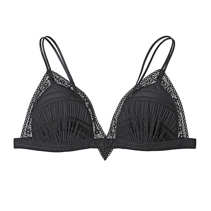 Japanese Sexy Deep V Thin Cotton Beauty Back Bra Triangle Cup