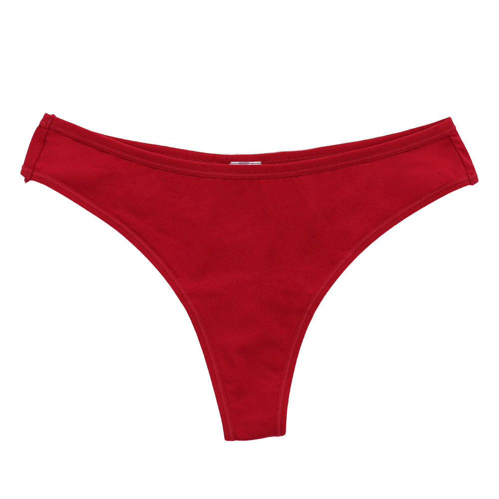 Large Size Mid Waist Invisible Sexy Wrap High Elastic Breathable Thong Panties Cotton Panties