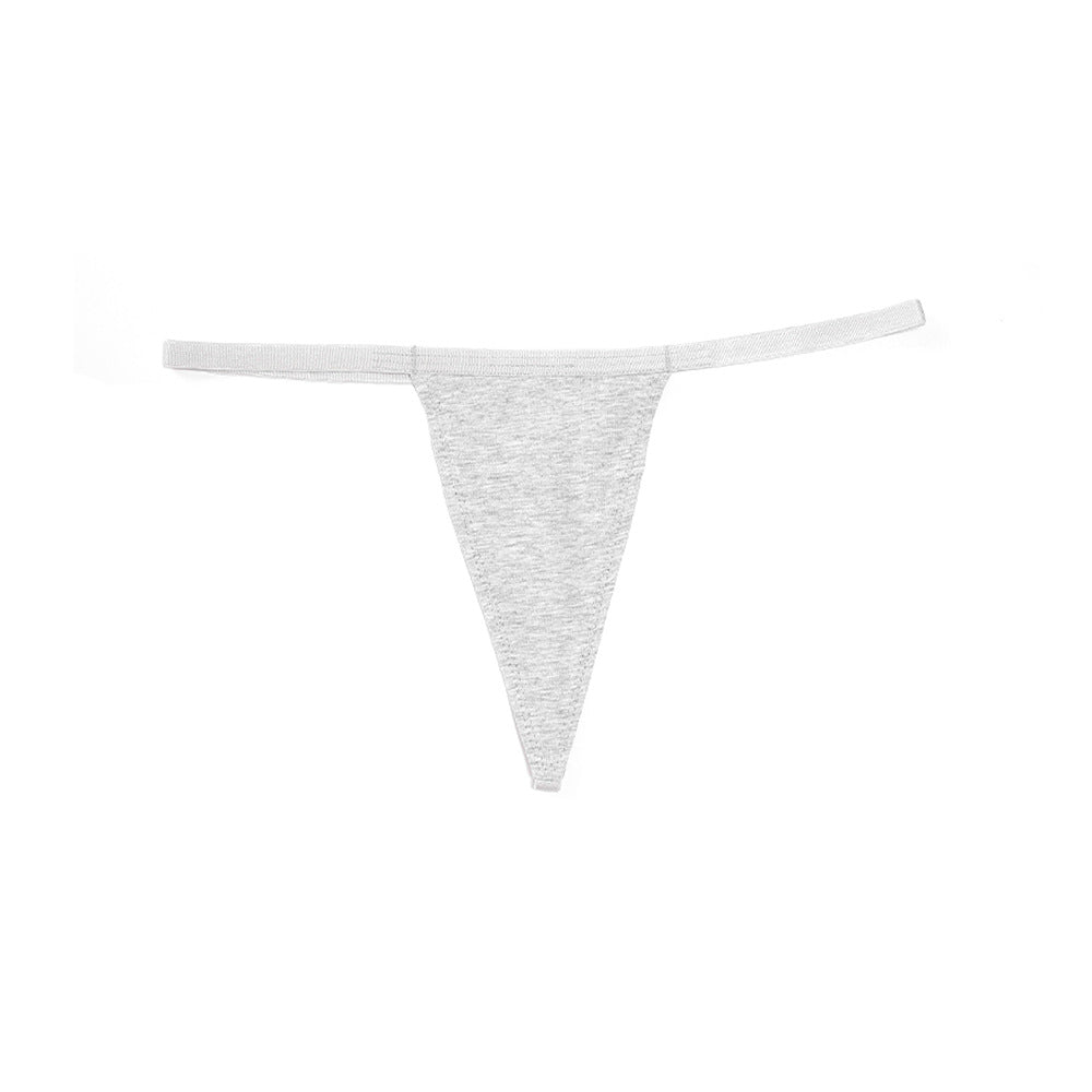 Cotton Thong Seductive Invisible Panties Mini Spaghetti Strap T-Shaped Triangles