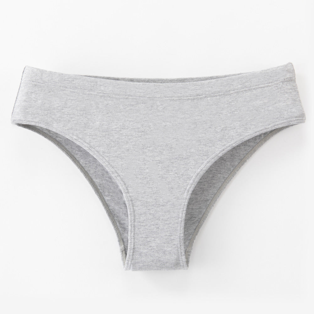 Mid Waist Hip Lift Cotton Breathable Comfort Panties