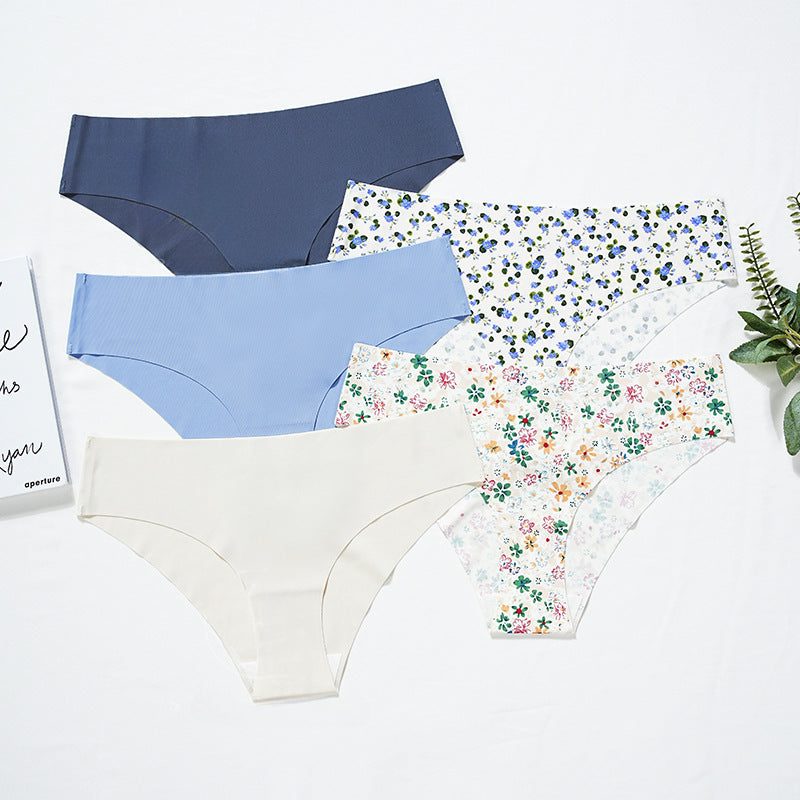 Low-rise Large Size One-piece Cotton Triangle Panties