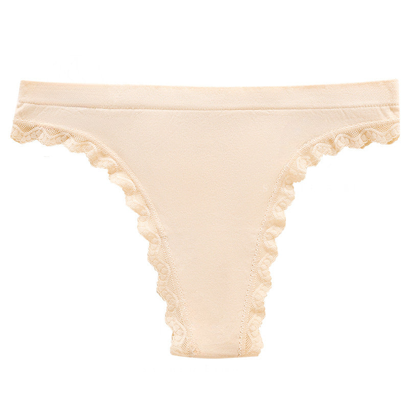 Sexy Lace Splicing Yoga Invisible Panties Thongs
