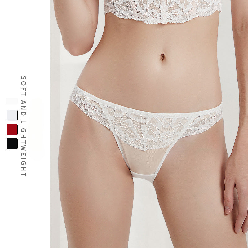 Mid-rise Lace Sexy Triangle Panties