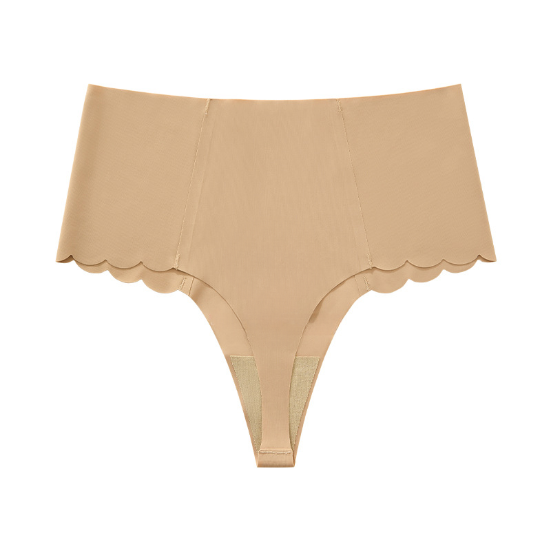 Seamless Wave Edge Invisible Yoga Panties Thong