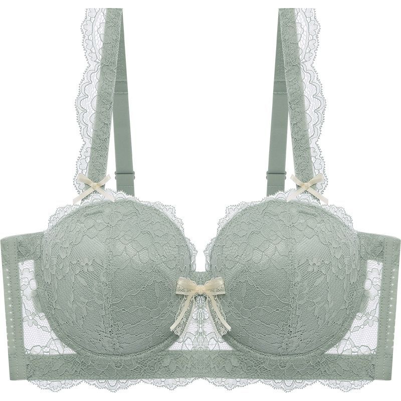 Ultra-thin Gathering Molded Lace Bra