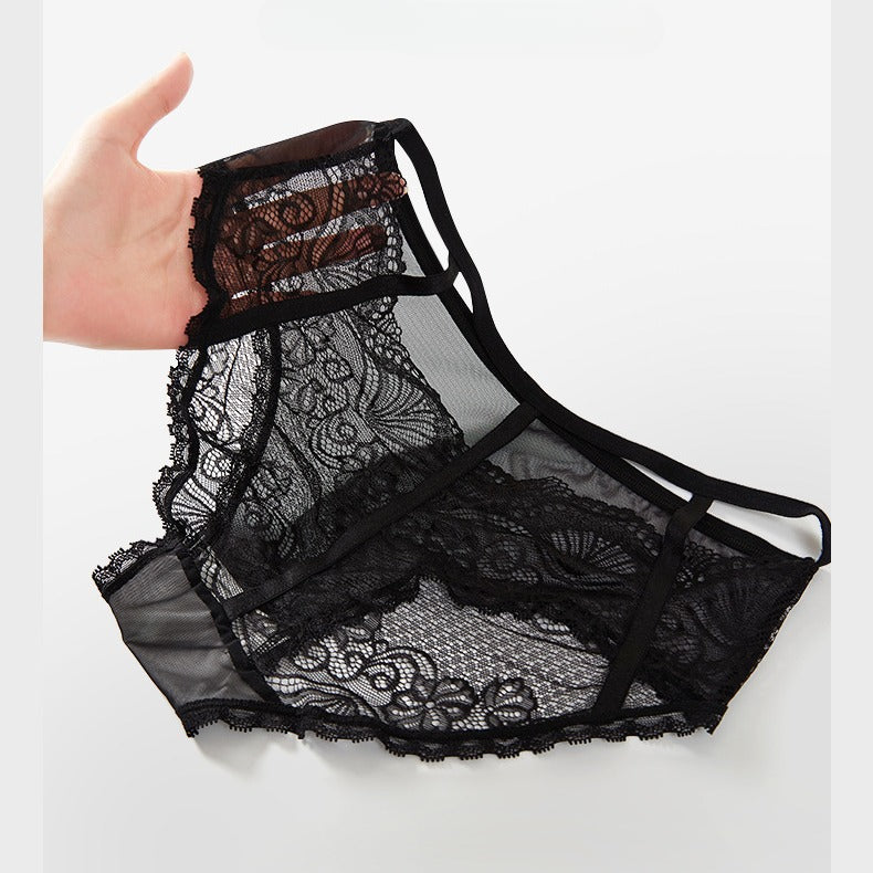 Sexy Lace Mid-rise Mesh Panties