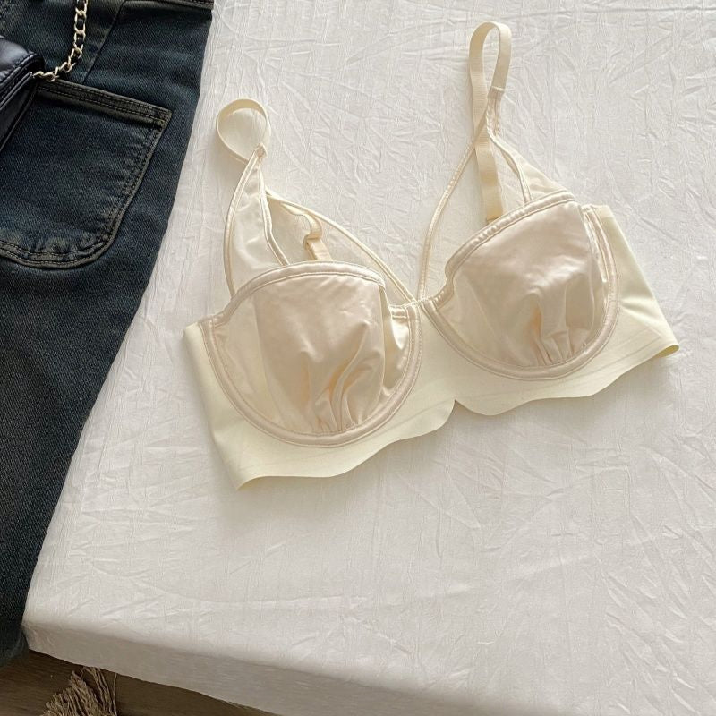Sweet Ultra-thin Ruffle Bra Set