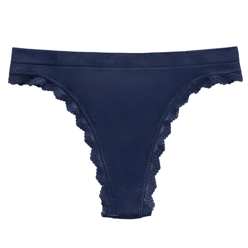 Sexy Lace Splicing Yoga Invisible Panties Thongs
