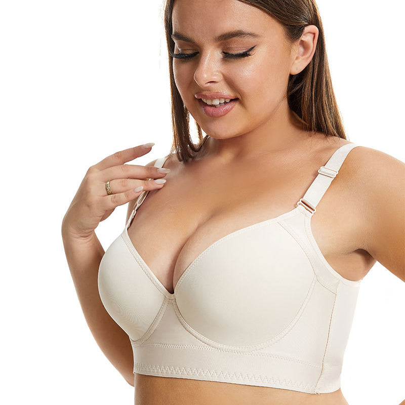 Plus Size Thin Back Underwear With Steel Ring Bra