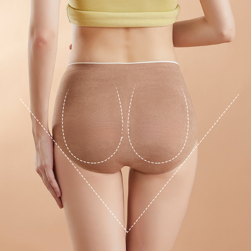 Cashmere Protein Striped High Waisted Tummy Tuck Panties