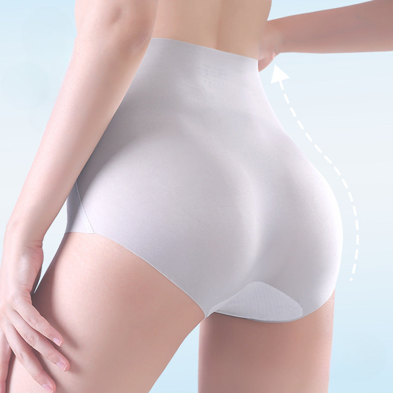 High Waisted Tummy Tightening Ice Silk Panties Without Trace Triangle Pants