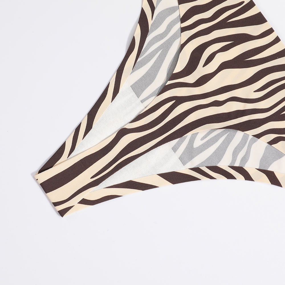 Sexy Leopard Print Thong Low Waist Breathable Cotton Panties