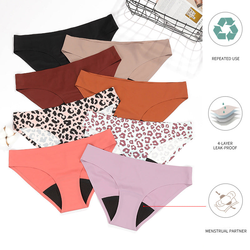 Stylish Leopard Print Low-Rise Physiological Panties